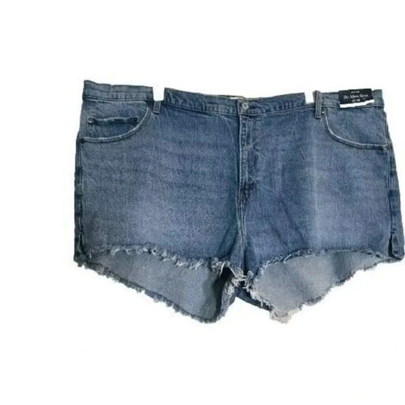 Abercrombie Fitch The Mom 90s Relaxed Cutoff Jean Short High Rise Curve  37/24 - Picture 1 of 16